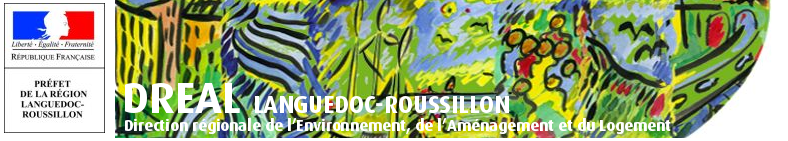 Bandeau du site Internet de la DREAL Languedoc-Roussilon