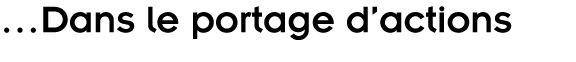   Dans le portage d actions 
