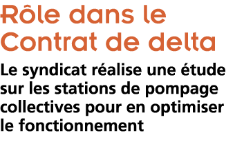 R le dans le Contrat de delta Le syndicat r alise une  tude sur les stations de pompage collectives pour en optimiser   