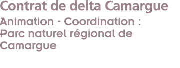 Contrat de delta Camargue Animation - Coordination   Parc naturel r gional de Camargue